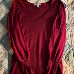Cato Deep Red V-Neck Sweater